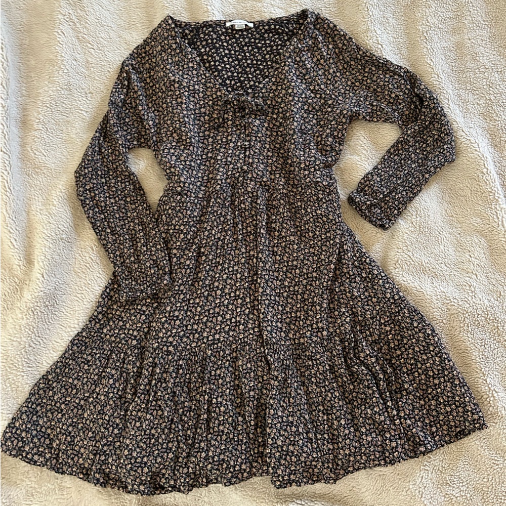 American Eagle dark floral dress M